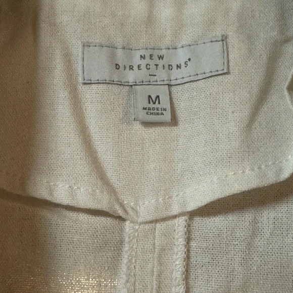 new directions White Sleeveless Cargo Utility Vest with Drawstring NEVER WORN!!! - Picture 3 of 5